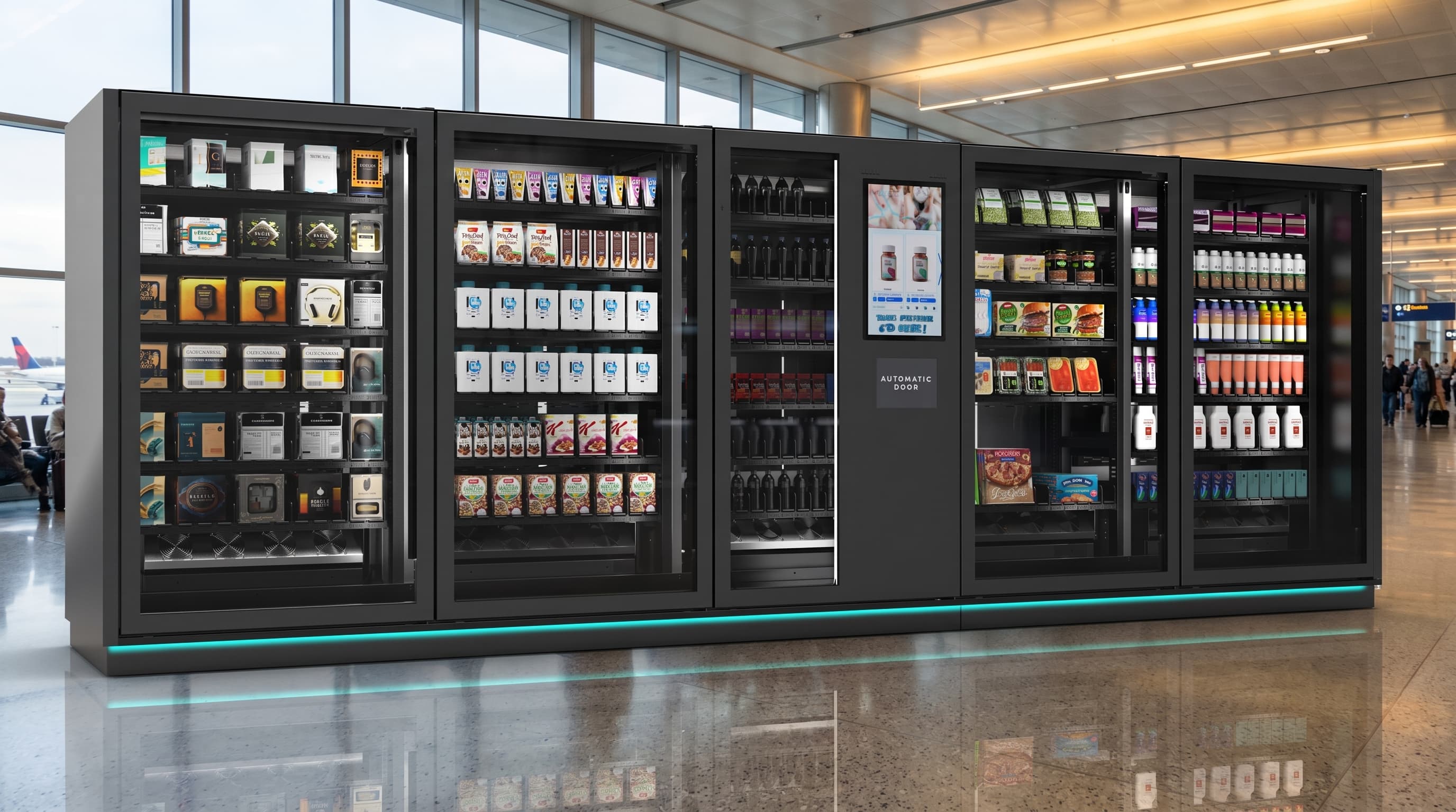 Autonomous retail vending concept hero render