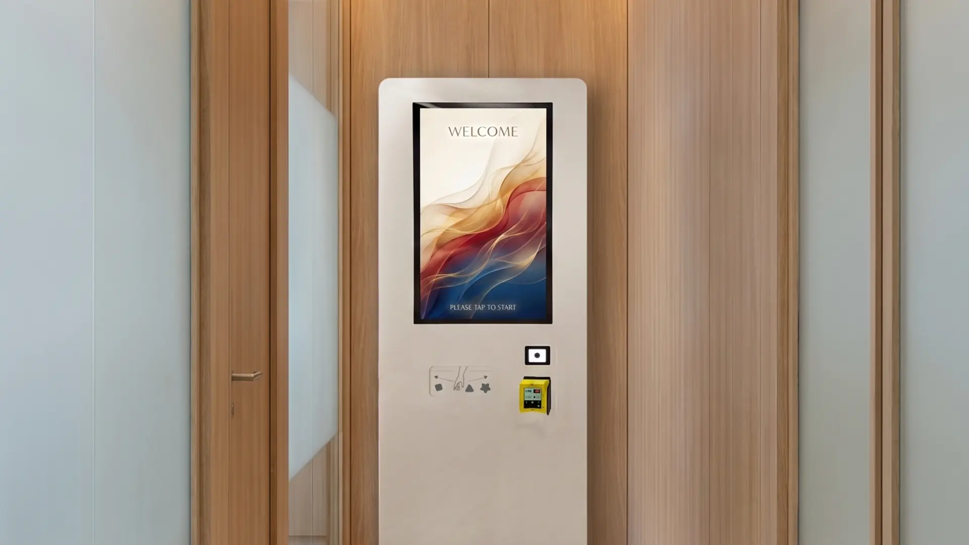 Compact smart vending machine installed in a small-footprint commercial space