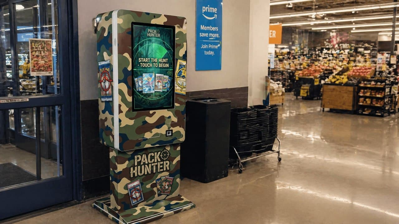 Collectible cards vending machine concept