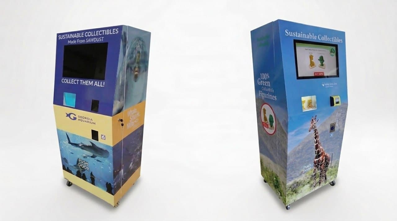 Collectibles vending machine showroom concept