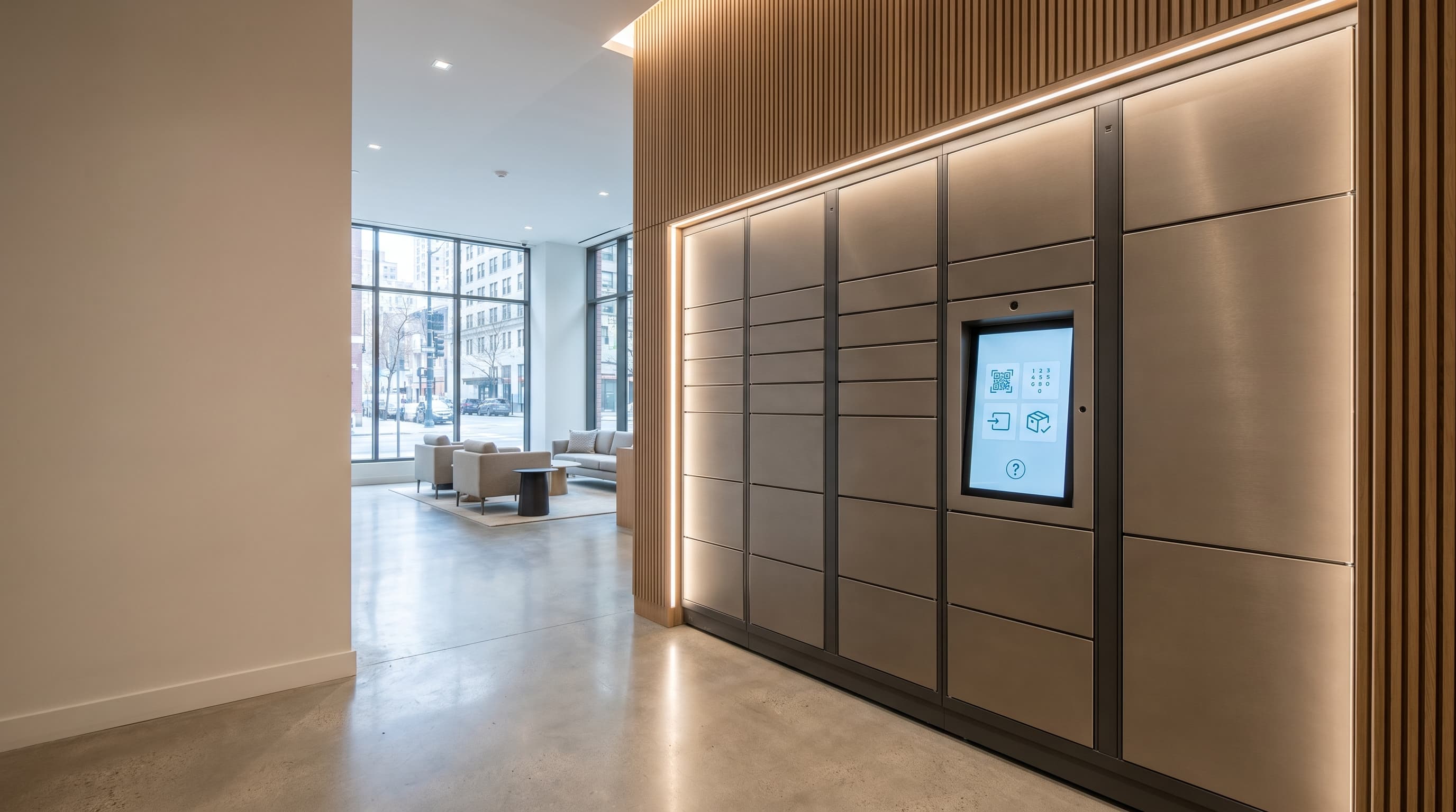 DMVI parcel locker system render