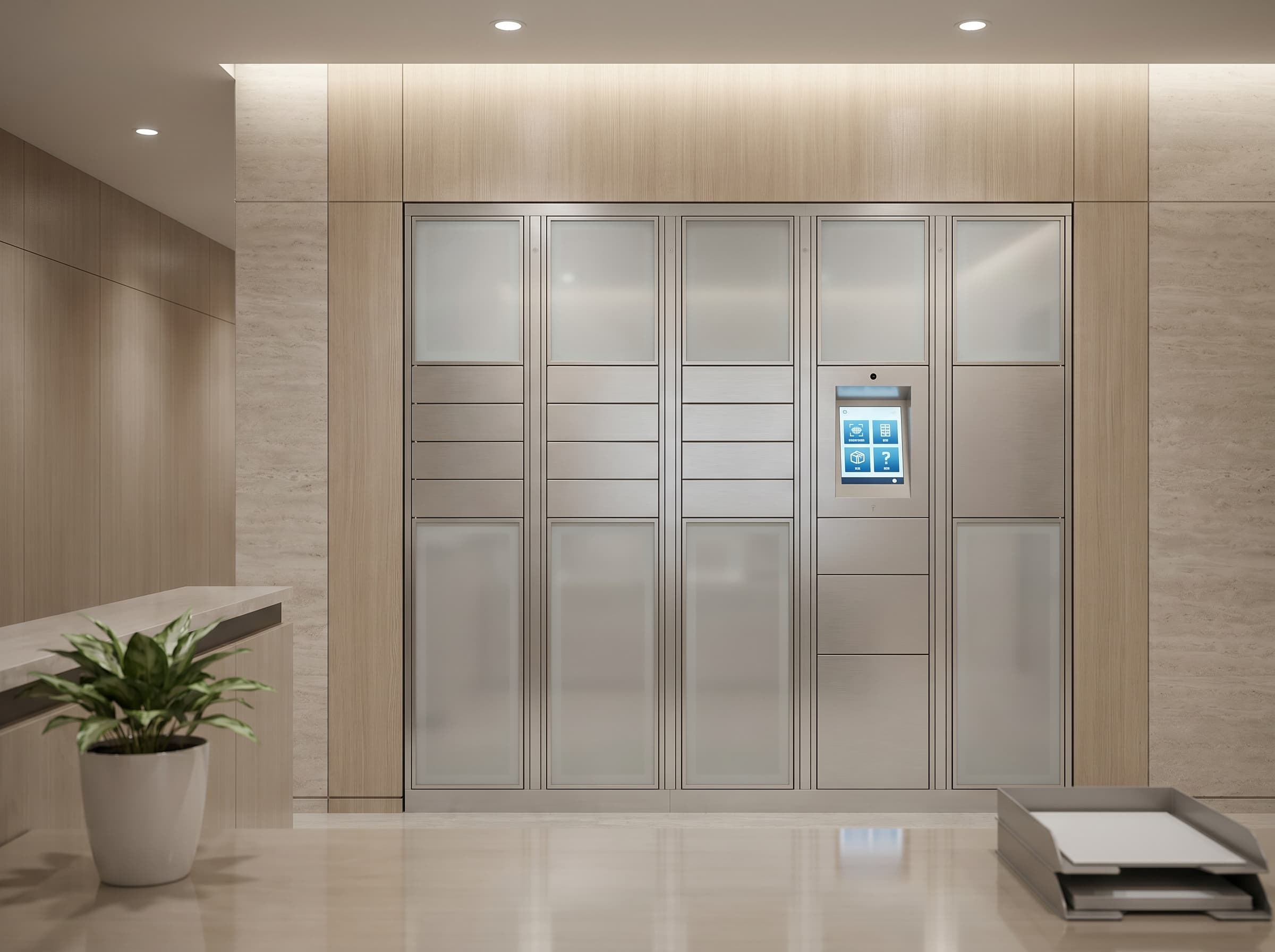 Secure handover locker configuration visual