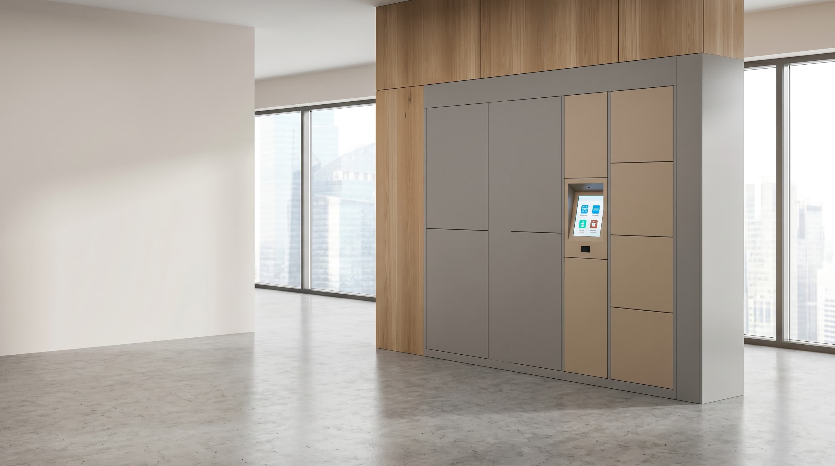 DMVI workplace locker system visual
