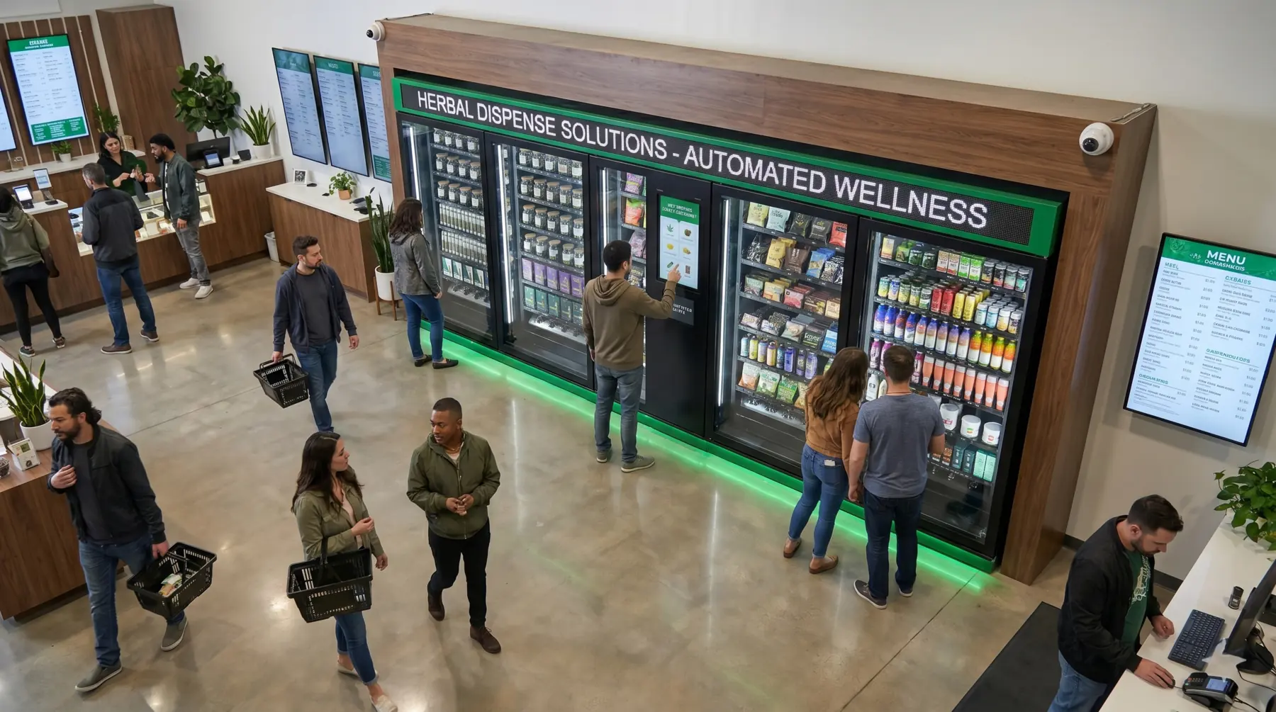 Cannabis vending machine landscape deployment concept