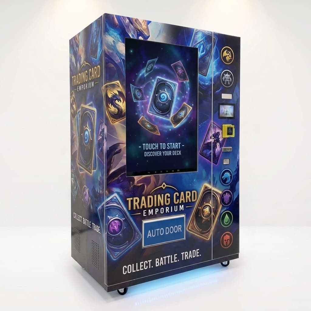 DMVI Option 4 trading-card vending machine concept tile