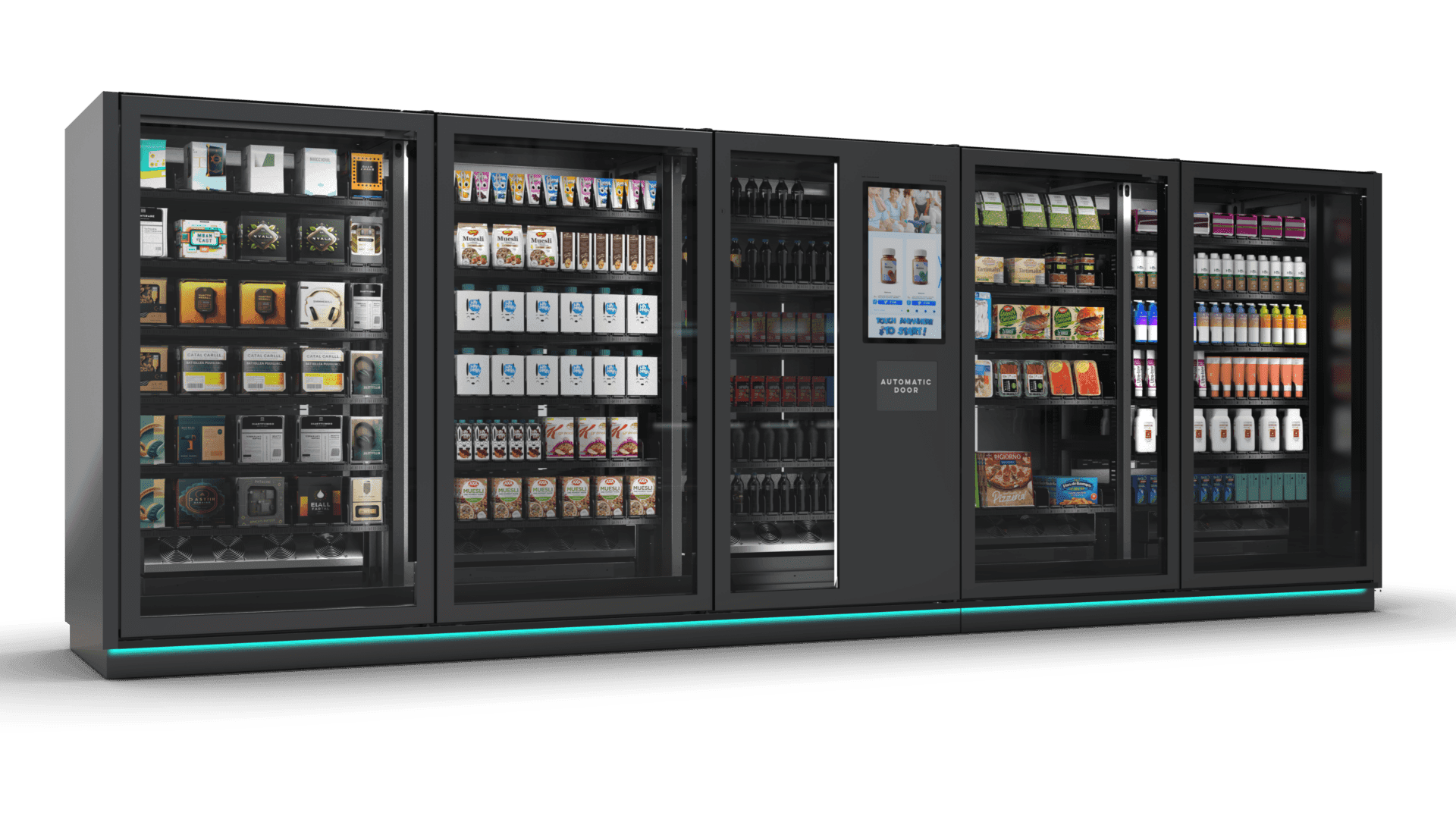 DMVI M-Series large format vending machine in a high-traffic commercial setting