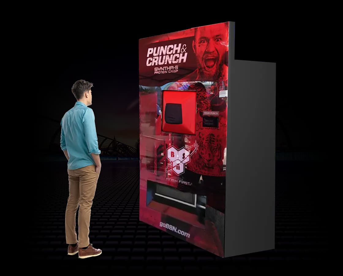 DMVI custom vending machine with touchscreen retail interface