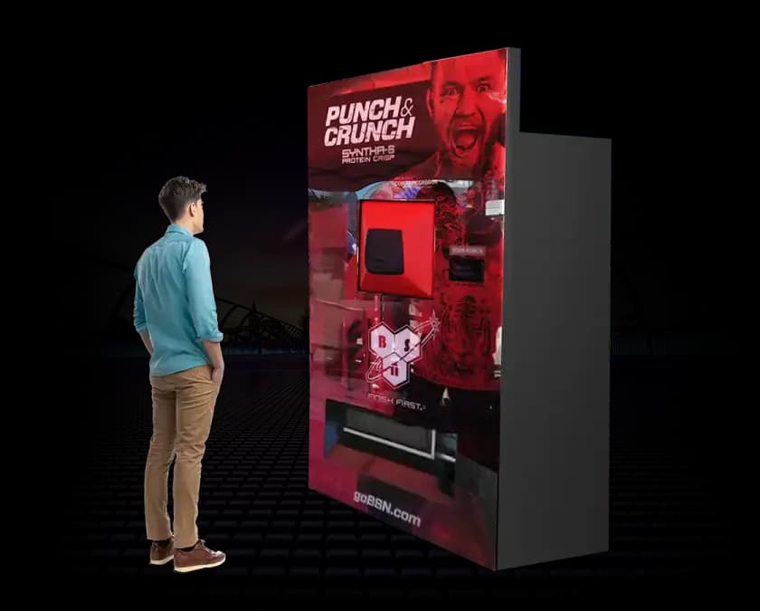 DMVI custom vending machine with touchscreen retail interface
