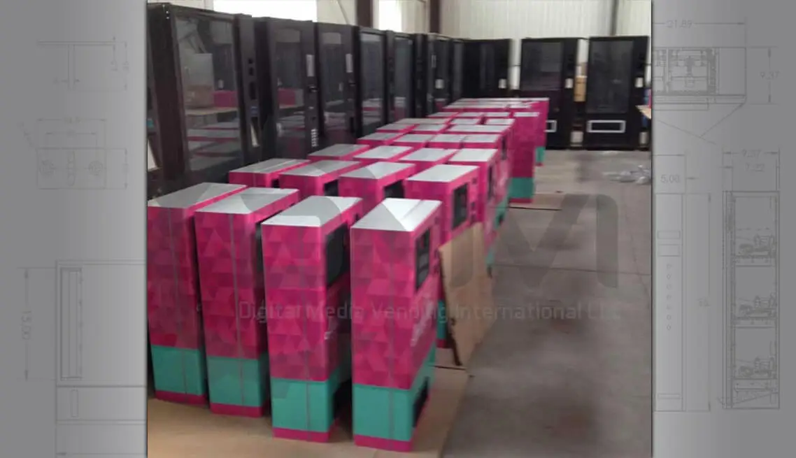 Branded custom vending machine installation