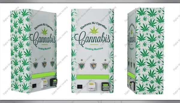 Cannabis vending machine concept with touchscreen interface