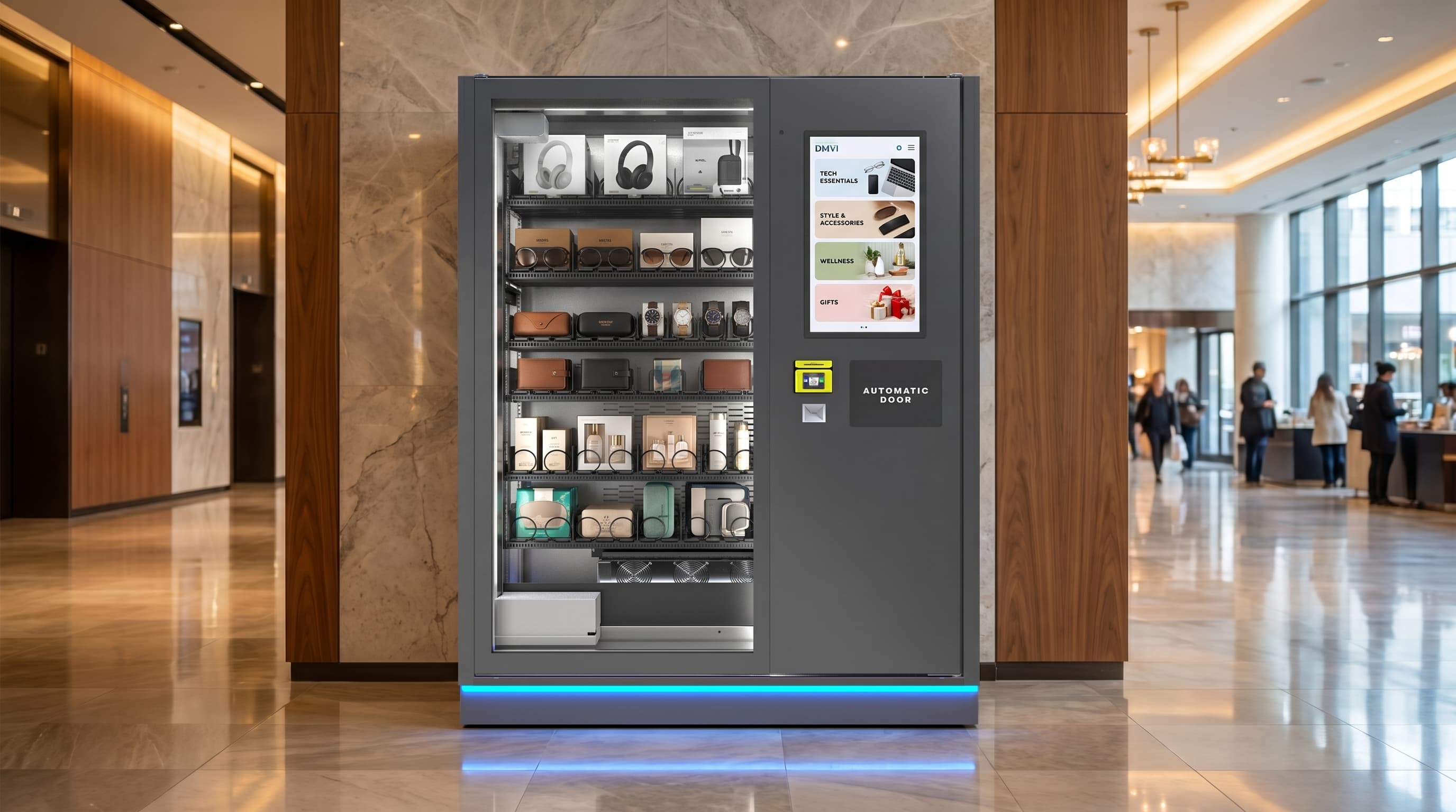 Custom-branded vending machine designed for modern retail environments