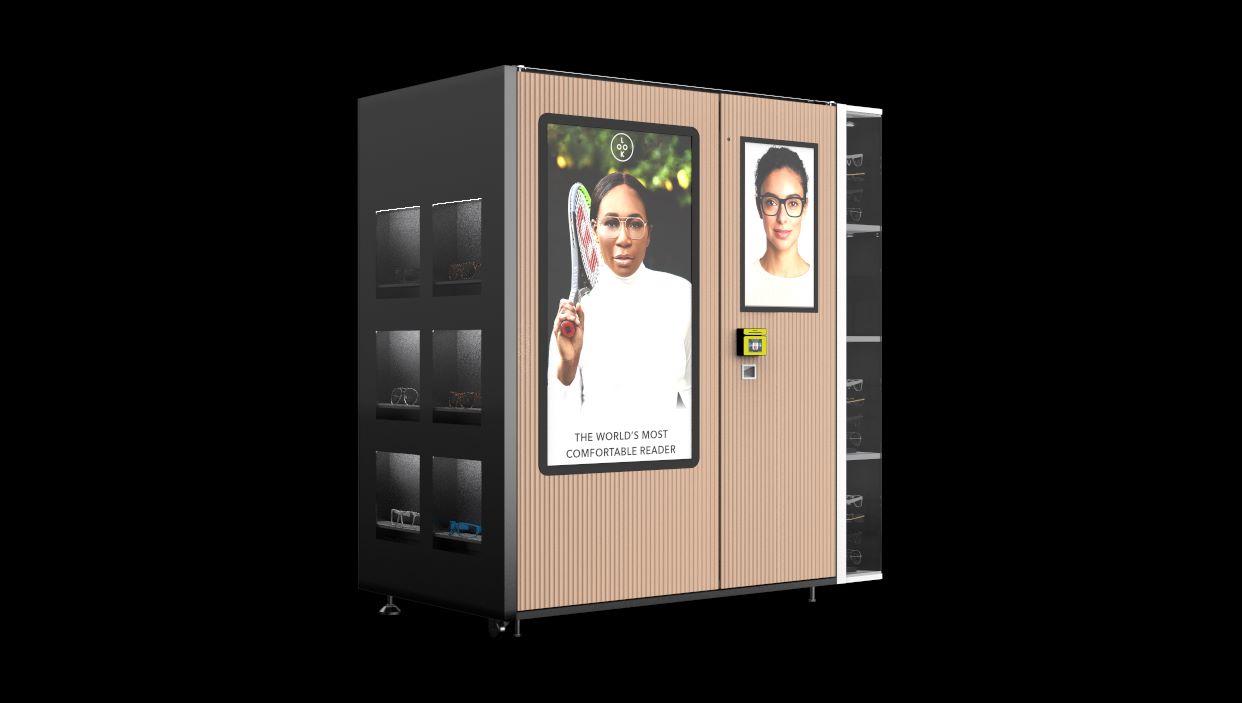 M-Series render showing side merchandising and touchscreen layout