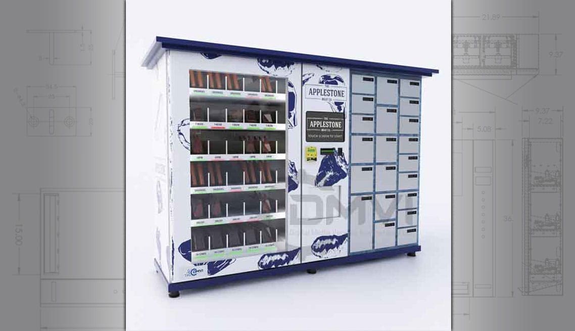 combination vending lockers custom vending machine design and