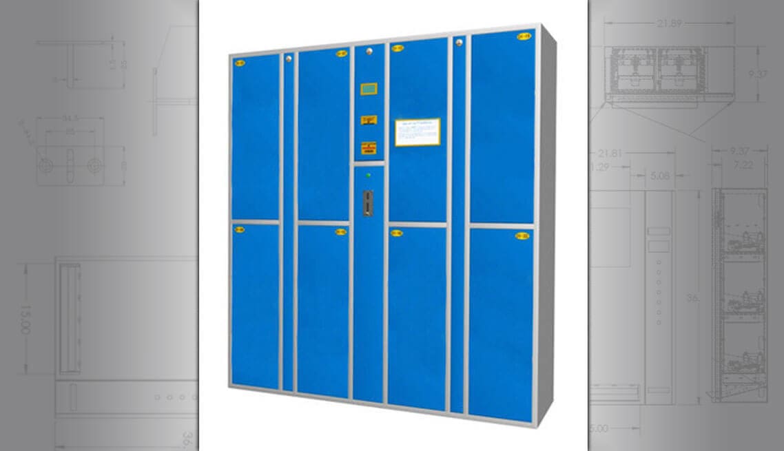 Luggage Lockers - Custom Vending Machine Design and Manufacturing