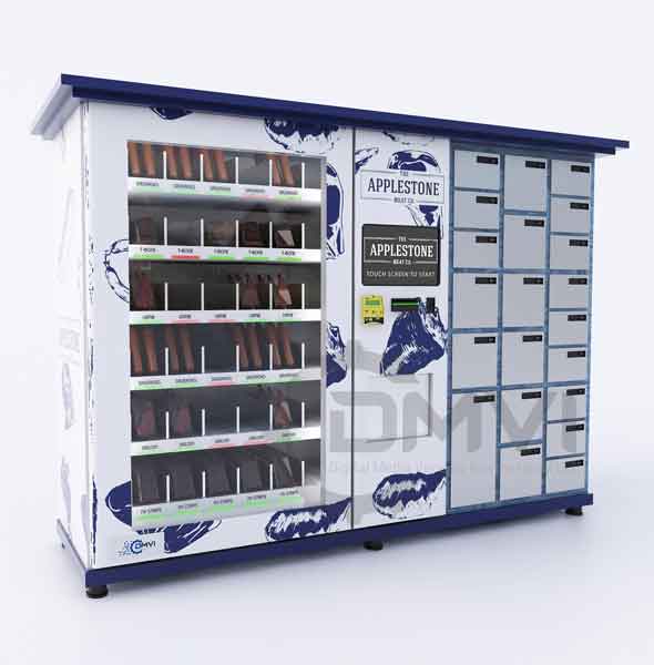 Combination vending lockers custom vending machine design and